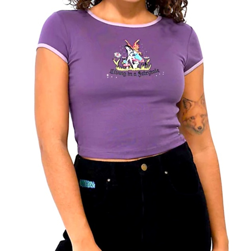 Fairy core shirt with rhinestones